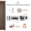 Polished Chrome Sliding Door Lock, Heavy-Duty Steel Door Bolts for
