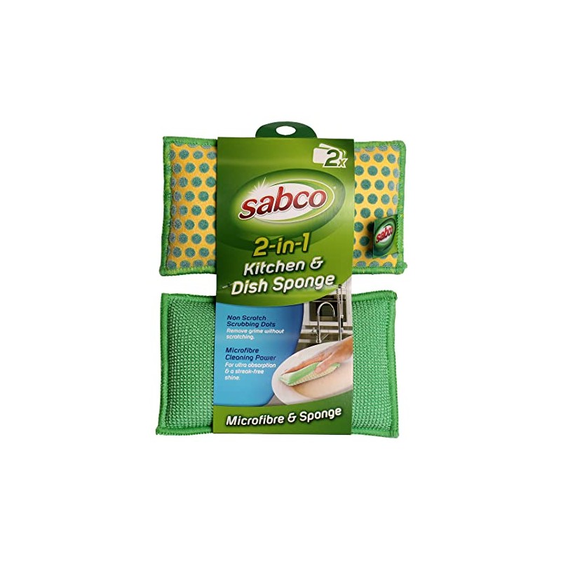 Sabco 2 in 1 Kitchen and Dish Sponge (SAB60057)
