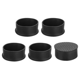uxcell 5Pcs Chair Leg Caps, Fit OD 80mm (3-1/7 Inch) Non-Marking PVC Chair Leg Tips Non-Slip Chair Leg Floor Protectors Round Table Covers End Caps for Furniture, Black