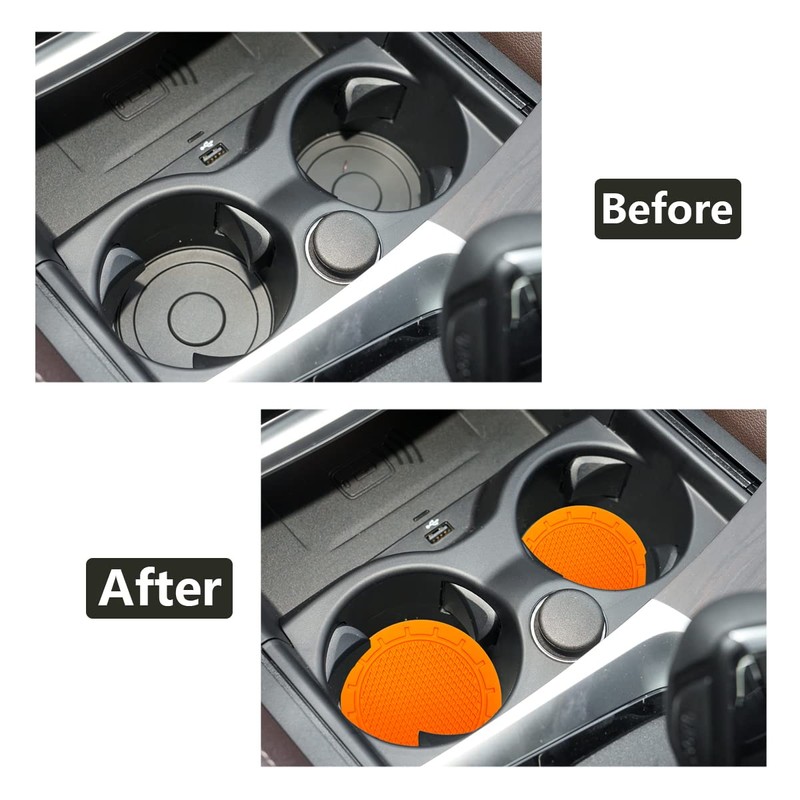 Car Cup Holder Coaster, 4 Pack 2.75 Inch Diameter PVC