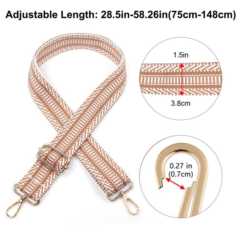monrich Purse Straps Replacement Crossbody Wide Shoulder Adjustable Strap Handbag