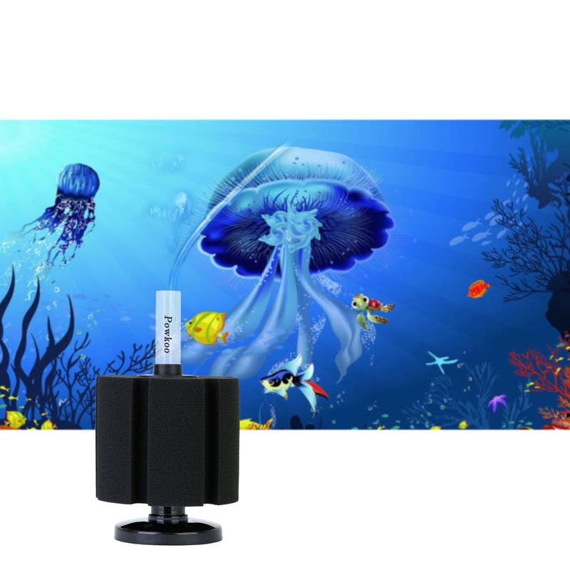 Powkoo Sponge Filter Aquarium Filter Sponge for Pond Fish Tank