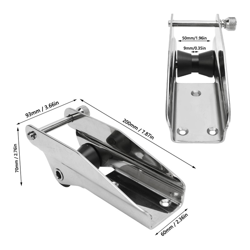Boat Anchor Roller Stainless Steel 200mm Polished Marine Bow Roller