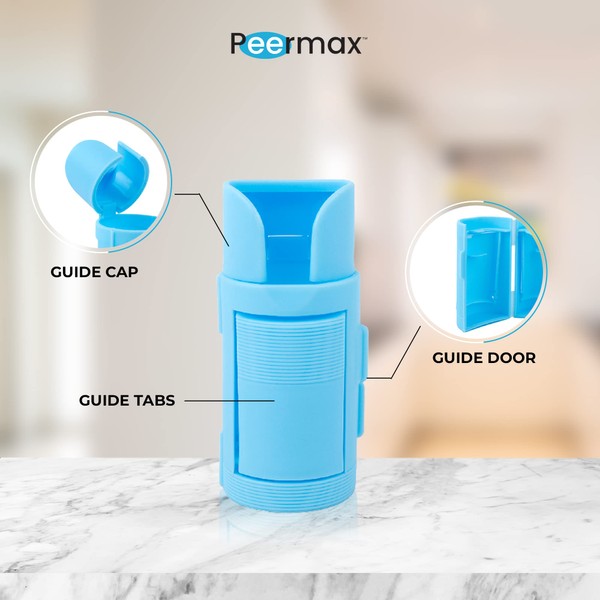 Peermax Drop Direct Eye Drop Dispenser – Eye drop guide aid for seniors and elderly, Assist device for all ages, Easy to use eye dropper helper, Works with most eye drop bottles, instructions included