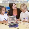 Meiikun Pencil Box, Large Capacity Pencil Boxes 2 Compartments, Hard