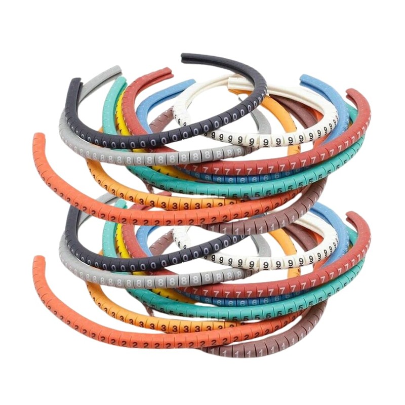 1,000 PCS EC-0 Cable Wire Marker 0 to 9 Number