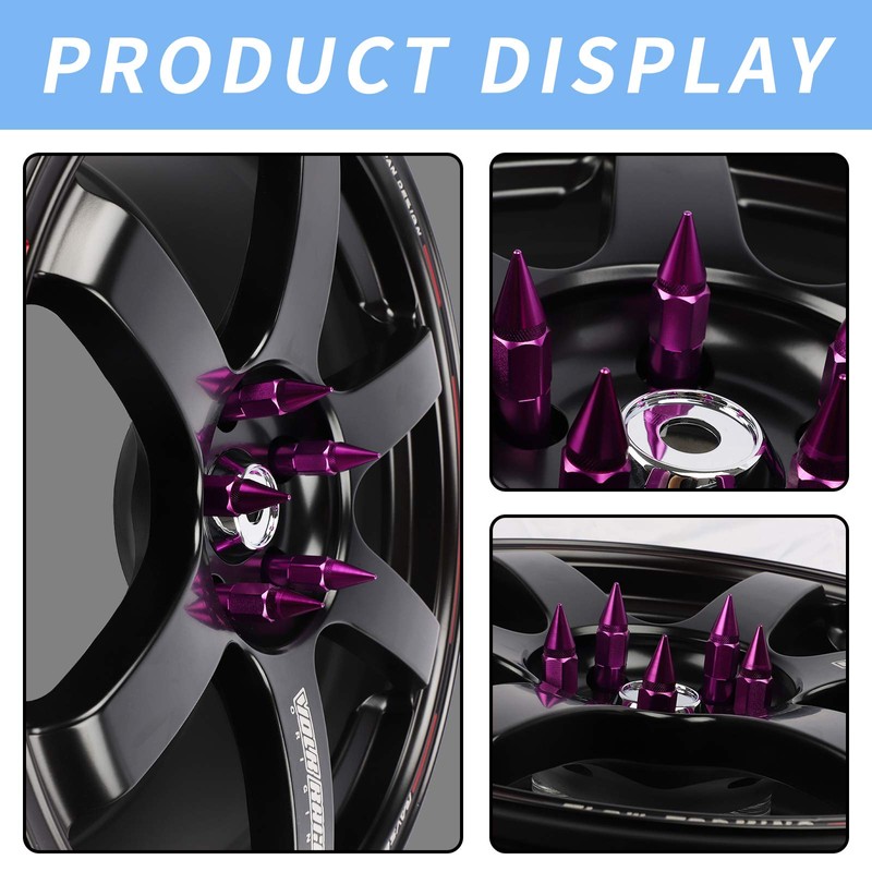M12X1.5 Spiked Nuts for Rims Aluminum Extended Tuner Lug Nuts