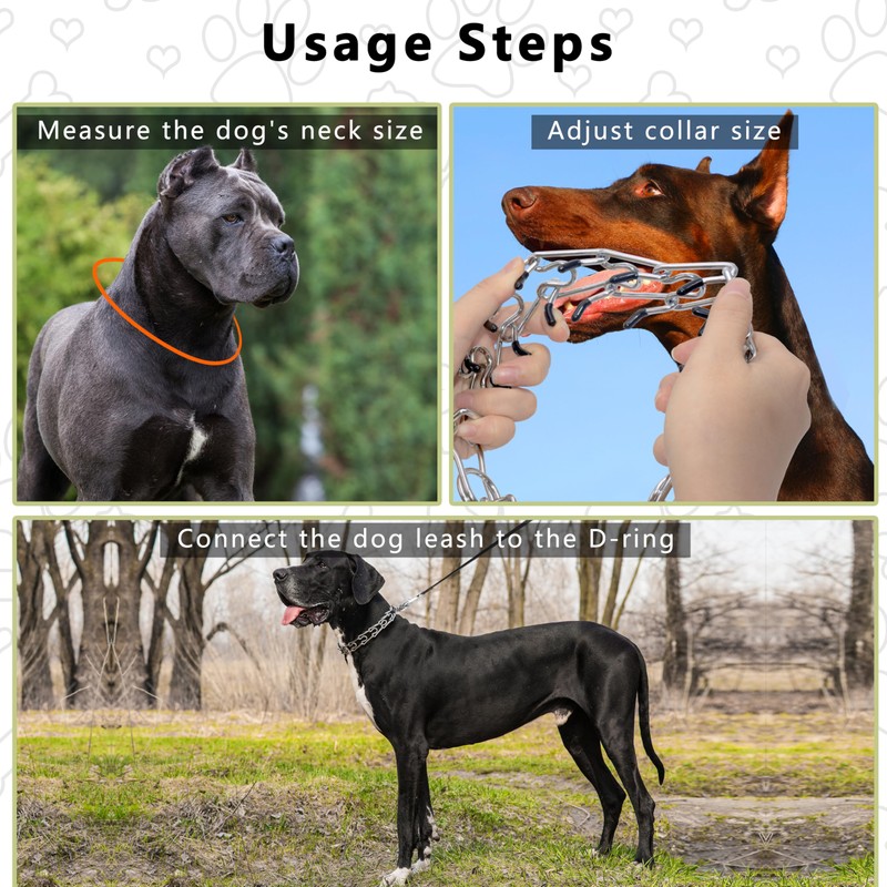 Maiiu Adjustable Dog Collar, Pinch Collar for Dogs,Dog Training Collar