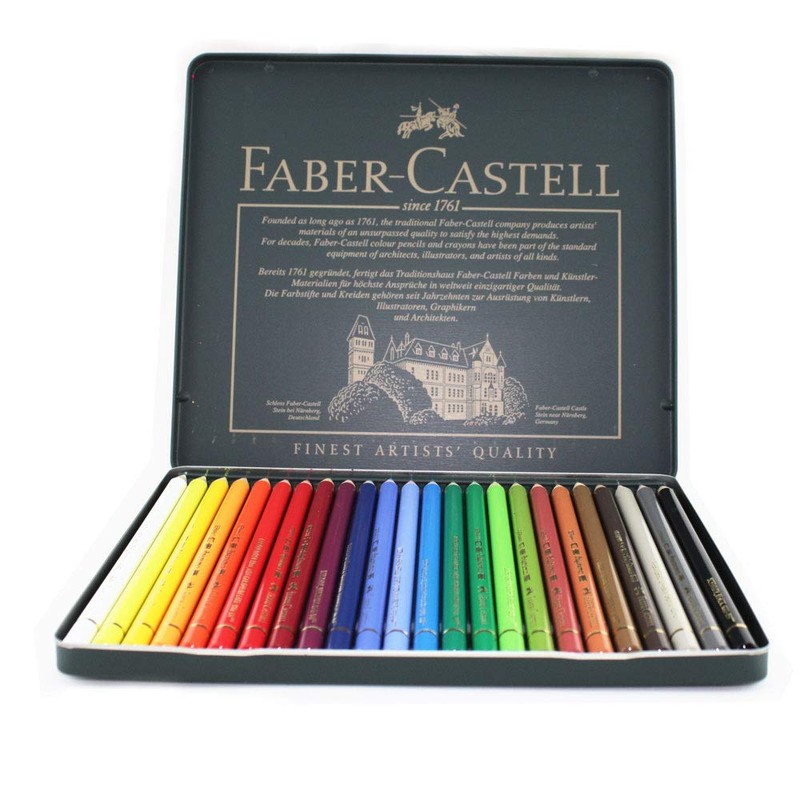 Fabercastell Polychromos 110024 Coloured Pencils with Metal Case Pack of