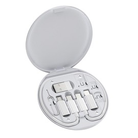Portable Adapter Cable Conversion Storage Box Multi Type Charging Line Convertor Data Transfer Tool for Business Travel