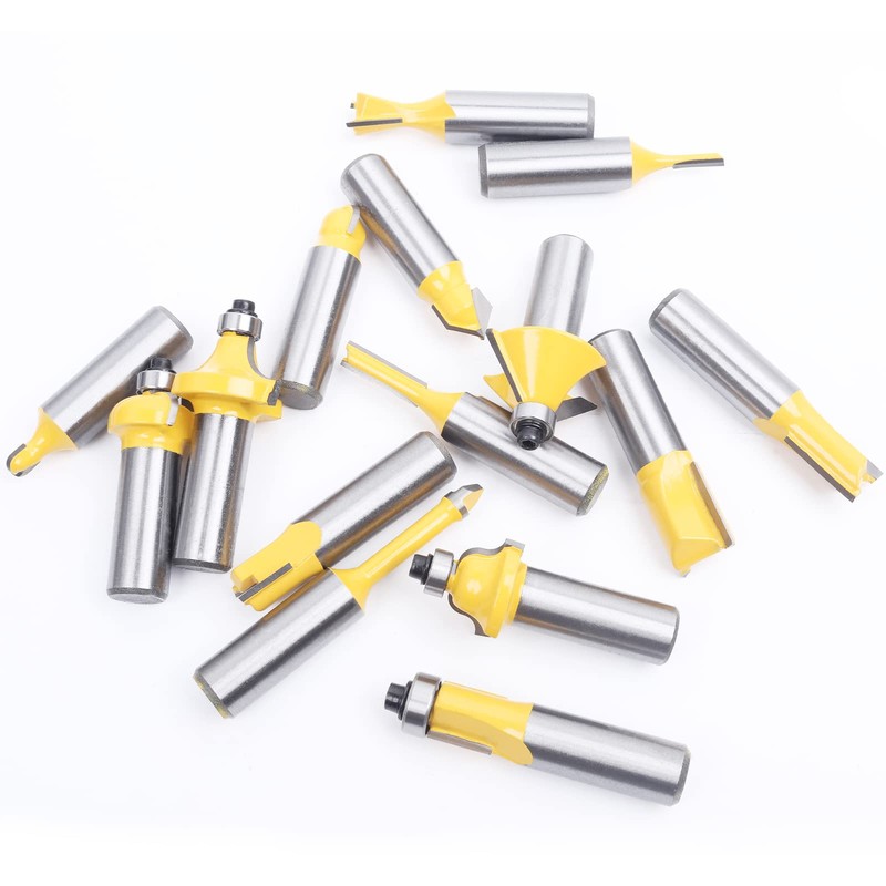 KOWOOD Router Bits Set of 15 Pieces 1/2 Inch Woodwork