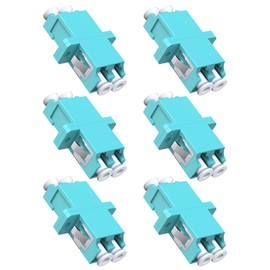 VANDESAIL 6 Pack LC to LC Fiber Optic Coupler Adapter, LC UPC Duplex Multimode Coupler for Fiber Optic Patch Panels OM1 OM2 OM3 OM4 Compatible