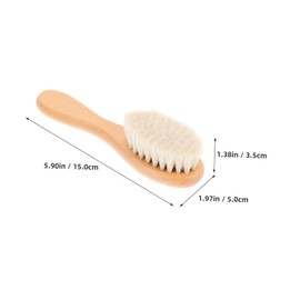Baluue 2pcs Bathing Brush Wooden Comb Set Soft Bristle Hair Brush for Newborns Gentle Scalp Care for Home Use