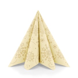 Mank Airlaid Napkins 40 x 40 cm, Premium Disposable Napkin, Fabric-Like and Absorbent, Perfect for Christmas Parties & Advent Parties, Winter Christmas Napkins, Pack of 50, Cristal (Cream)