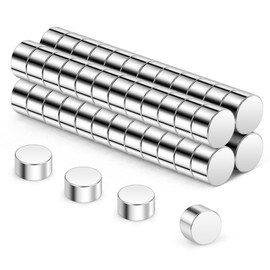Wukong Small Round Fridge Magnets, 5x3mm | 50 Pack Magnets Tiny for Refrigerator, Office, 3D Printer, Model and DIY Project