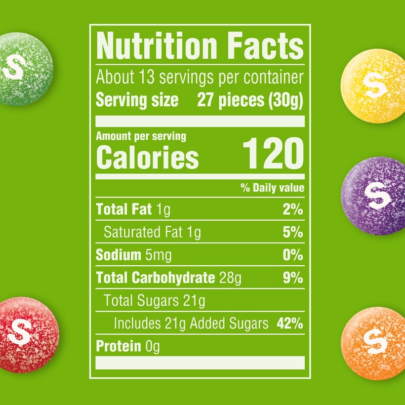 SKITTLES Sour Chewy Candy, Share Size, 13.7 Oz Bag