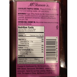 Mcsteven's Lucy's Chocolate Factory Chocolate Truffle Cocoa Mix - 8 ounces