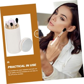 NOLITOY Juego De 2 Brochas De Maquillaje Para Sombras De Ojos Y Rubor Con Mango Herramientas De Belleza Para Mujeres.