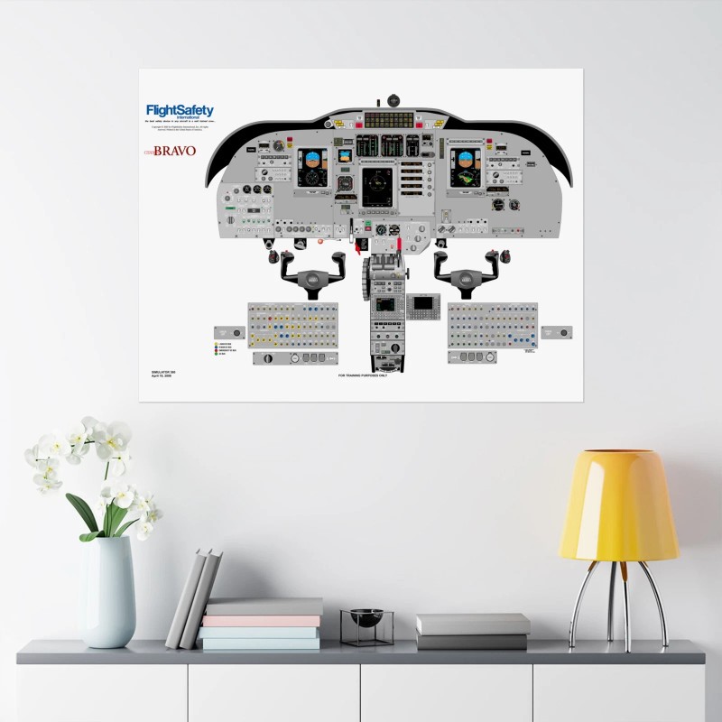Cucure2016 Cessna Citation Bravo Cockpit Training Poster 36in x 48in