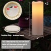 Eldnacele Large Solar Flameless Flickering Candles Outdoor Waterproof, Solar Powered