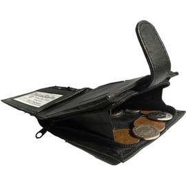 Welsh and Proud Anti RFID Theft Wallet Black Soft Leather Large Coin Pocket