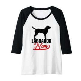 Womens Labrador Mom Mama Retriever Dog Mummy Funny Ladies Raglan Baseball Tee