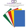 CleverDelights Green Plastic Cards - 4" x 6" - 100