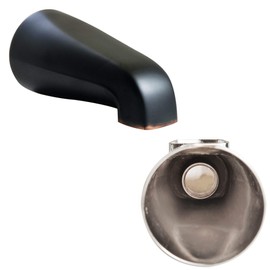 SENTO Oil Bronze Universal Heavy Durable Metal Bathroom Tub Spout without Diverter, Heavy Duty Metal Bathtub Faucet without Shower Diverter - 4 Inches 1/2" IPS Inside Thread, Oil-Rubbed Bronze