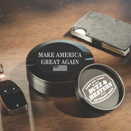Buzz & Heaters Metal Container for Zyn | Metal Holder for Zyn |Metal Can for Zyn | Metal Cases for Zyn Holder | Metal Pouch Cans for Zyn | Make America Great Again | MAGA Trump MAGA Anodized