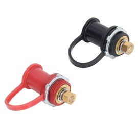 Remote Battery Terminals 20mm Stud Battery Jump Post with Cover,250A Battery Charging Post Kit,Black Red UL94 V-0 Fire Rating Battery Charger Jumper Post for Car RV Truck Charging