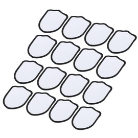 MECCANIXITY 16pcs Sublimation Patch Blank, 2.64 "x2" Fabric Iron-on Blank Heat Transfer Repair Patch for DIY Crafts Caps Clothes Shoes Bags Uniforms, White