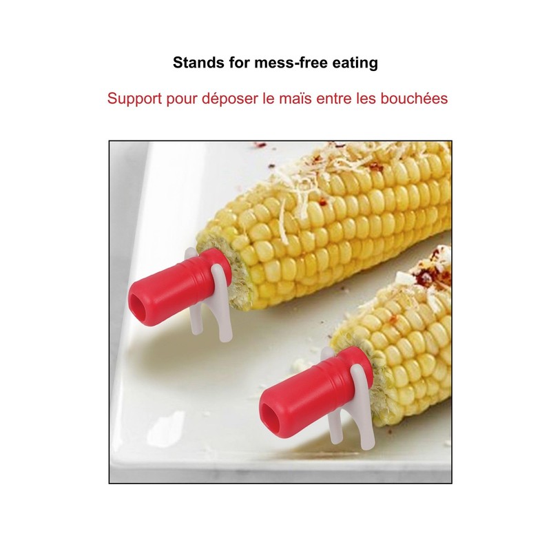 Starfrit Interlocking Corn Holders with Stands - Set of 4