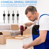 Pmueuff Countersink Drill Bit Set, 6-Piece Countersink Drill Bit Set