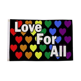 Love For All Flag 5 x 3 FT - 100% Polyester With Eyelets FlagSuperstore©