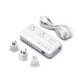 BESTEK MRZ201HU-PD Transformer, Sine Wave Transformer for Overseas Travel, Includes C BF A, O Type, Overseas Outlet, 240V, 230V, 220V, 100V, Buck Transformer, For Overseas Use, USB-C PD 35W,