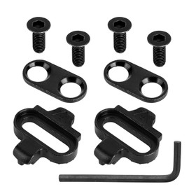 Fukaisu Calas de Bicicleta Negras, Calas de Ciclismo para Ciclismos Indoor Spinning y Ciclismo Montaña Compatibles con Pedales Shimano MTB SPD SM-SH51 y Look X-Track