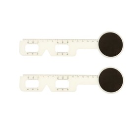 EFK-II SUPPLY 2 Pieces Optical PD Ruler Pupil Distance Meter Eye Ophthalmic Tool w/Occluder US Stock