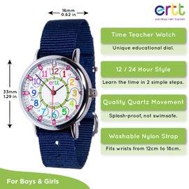 EasyRead time teacher ERW-COL-24-NB Learn the Time Boys Watch