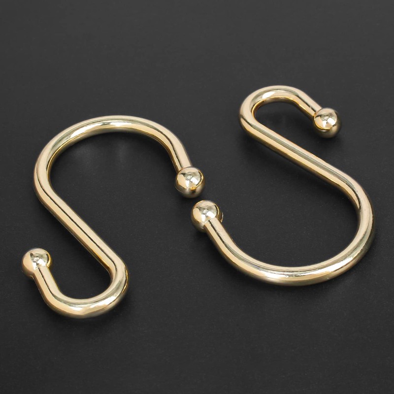 EleCharm Shower Curtain Hooks, Set of 12 Rust Proof S