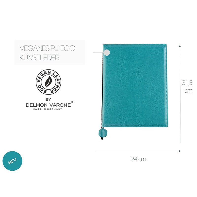 DELMON VARONE Certificate Folder in DIN A4 with Black Cord