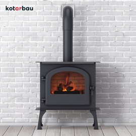 KOTARBAU® Stove Pipe Rosette Diameter 150 mm Galvanised Chimney Rose with Flange Stove Pipe 200 mm x 200 mm Wall Cover Silver Decorative Rosette for Fireplace Wall Lining