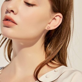 ChicSilver Rose Gold Celtic Knot Stud Earrings for Women, Sterling Silver Simple Dainty Small Heart Earrings Good Luck Irish Celtic Jewelry Hypoallergenic Earrings for Sensitive Ears