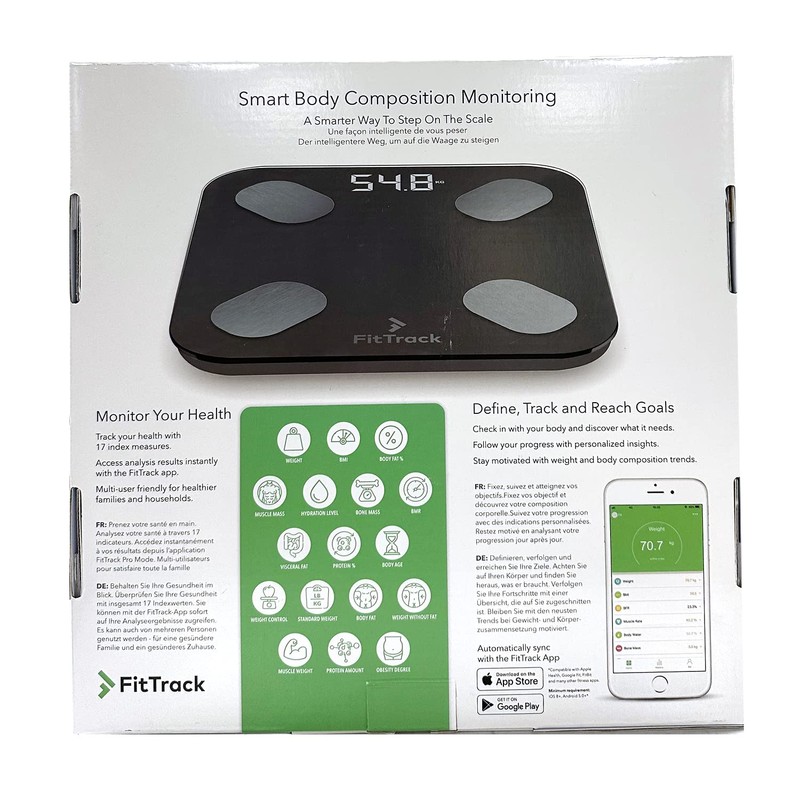 FitTrack Dara Smart BMI Digital Scale - Measure Weight and