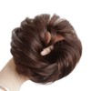 Homeji bun hair volume partial wig hair elastic hair band, brown, 1 pc / 홈지 올림머리 볼륨 부분가발 머리고무줄 머리끈, 브라운, 1개