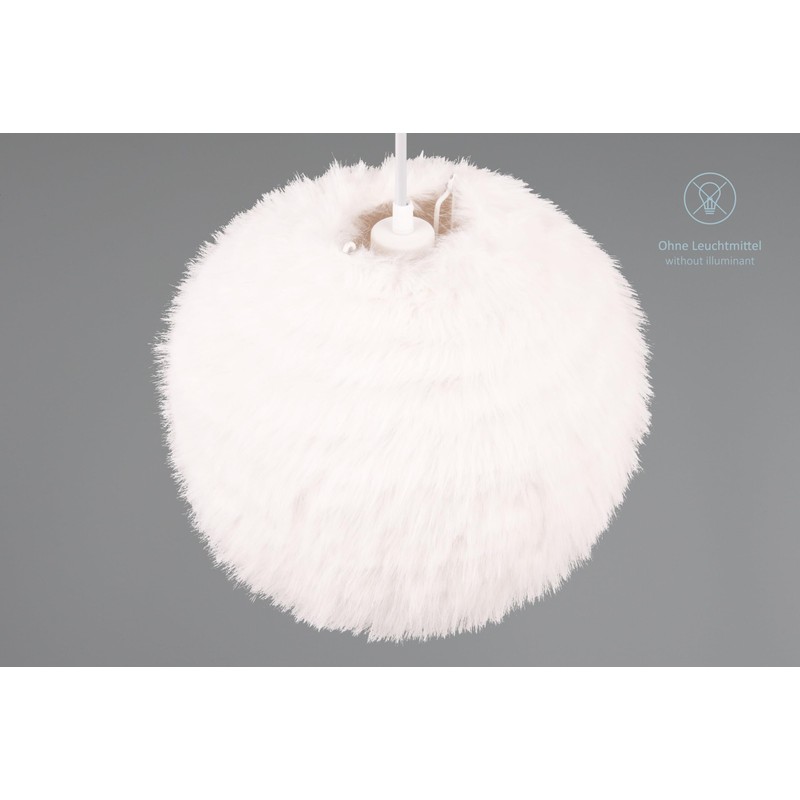 lightling Frieda Pendant Lamp with Plush Shade, Height Adjustable, Ceiling