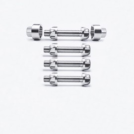 VOSANTU M8 Nut+Bolt Set Screws 304 Stainless Steel Anti-Theft Locking 20mm Security Hardware Kit for Mountain Bike Awning Car Accessories for Styling Light Bar safety(4 Nut+4 Bolt + 2 key)