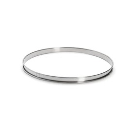 de Buyer Tortenring, gerollter Rand, Edelstahl, H&ouml;he 2 cm, Durchmesser, 30 cm