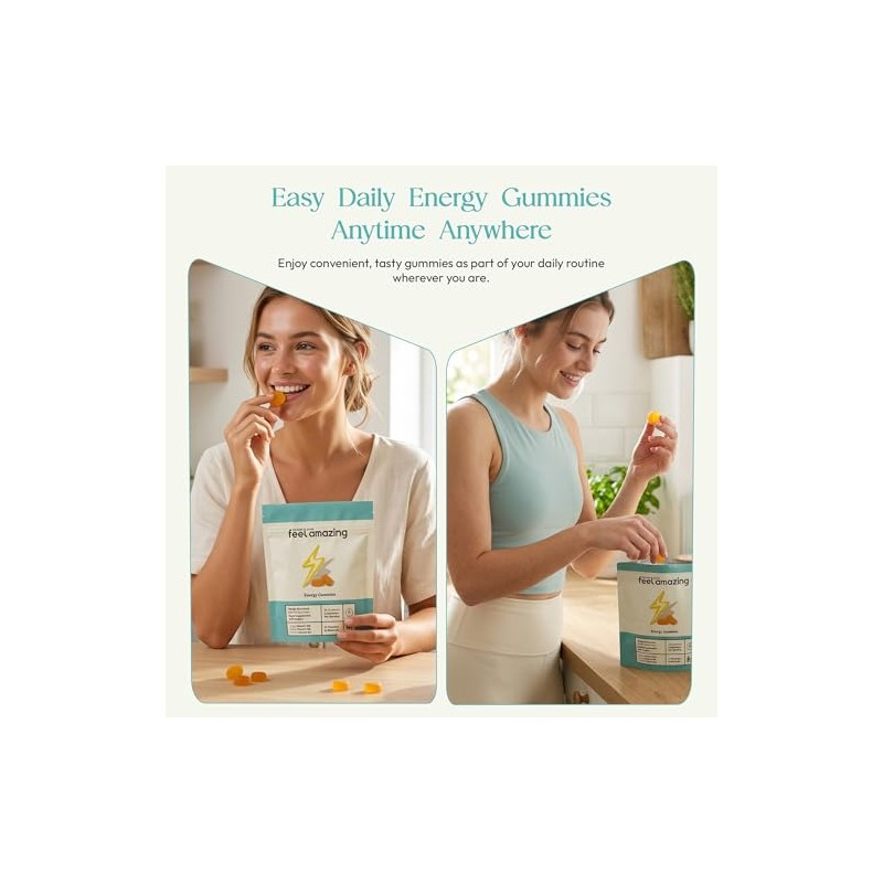 Feel Amazing Energy Complex Gummies - B Vitamins, Vitamin C