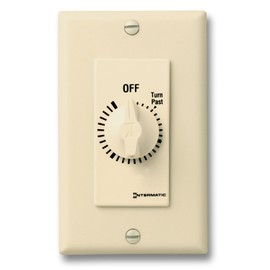 Intermatic FD4H 4-Hour Spring-Loaded Wall Timer for Lights and Fans, Ivory