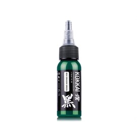 Kokkai Sumi Tattoo Ink, Premium Quality, Precision Medium Viscosity, Rich Hue, Quick Healing, Acrylic-Free, Water-Based, Ready-to-Use Ink for Precision Tattooing (Sea Dragon Green, 0.5 oz)